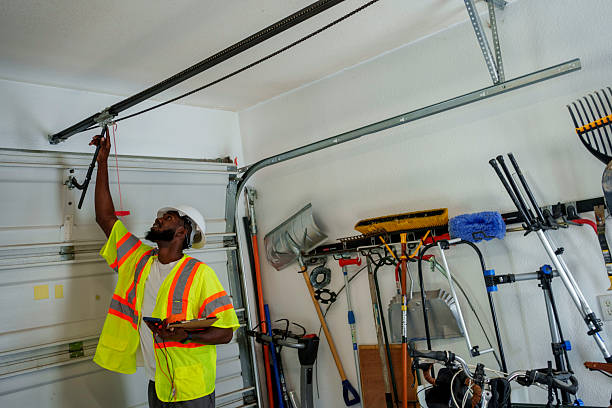 Professional Garage Door Panel Replacement technician working in Crystal Lawns, IL